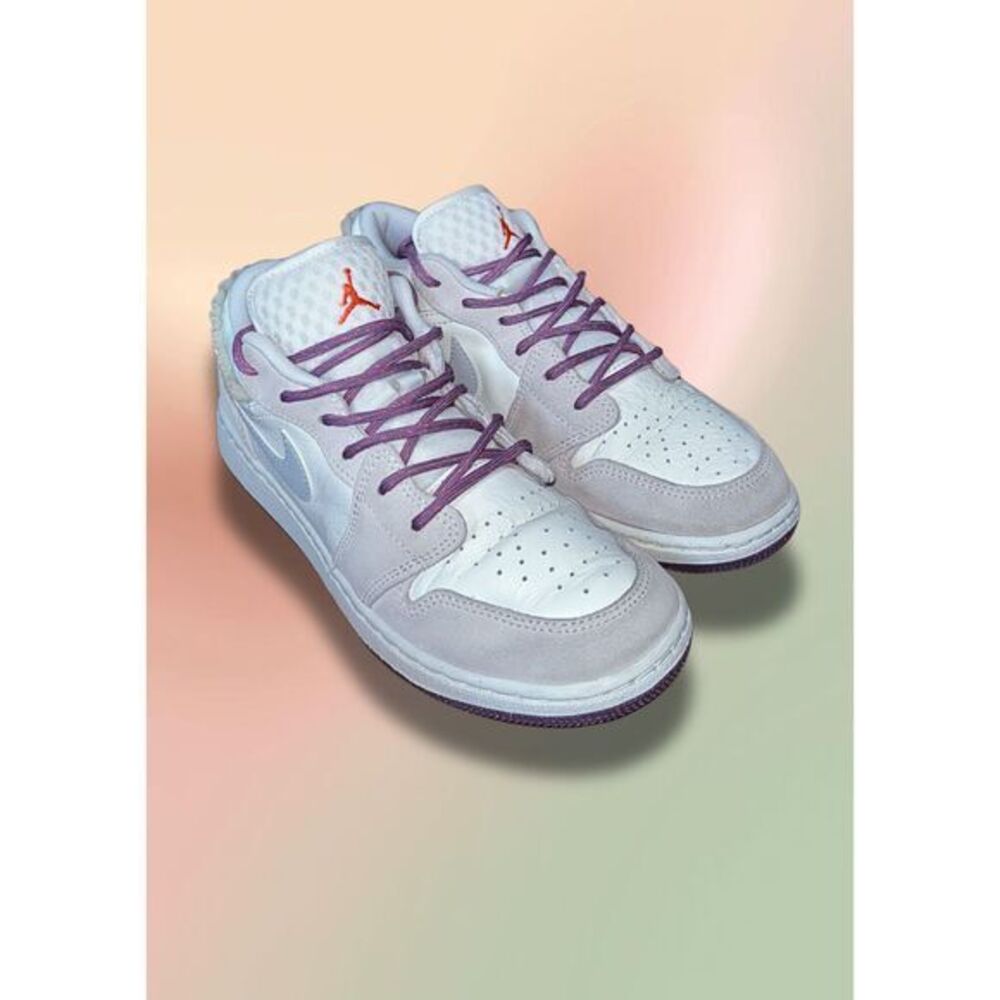 Nike Air Jordan 1 Low SE GS Legend Light Brown Purple FQ8094-100 Youth Size 5Y